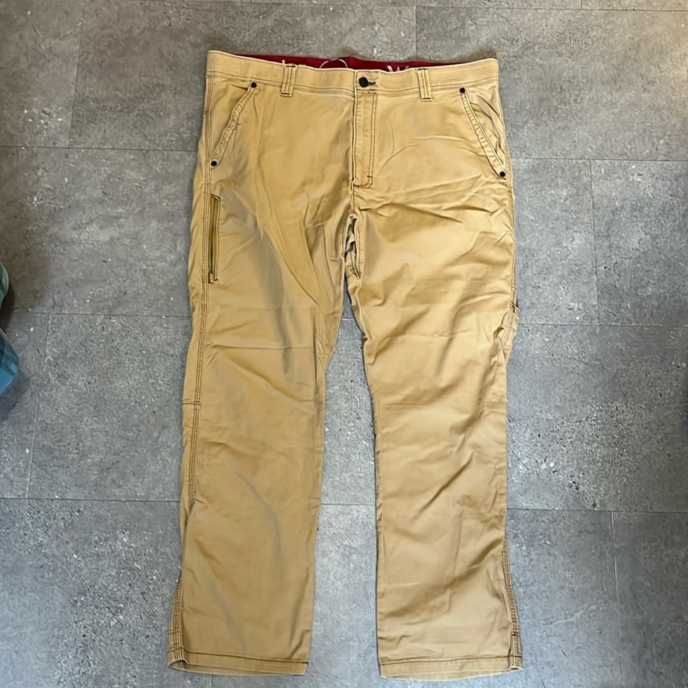 Wrangler Work Utility Comfort Waist Pants, Size 40x30, Tan colored